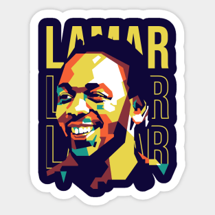 Kendrick Lamar On WPAP Style Sticker